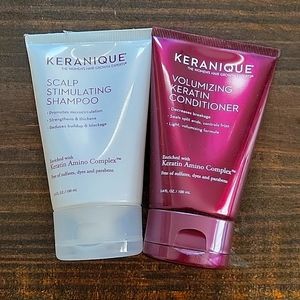 Keranique Hair regrowth stimulating scalp shampoo and conditioner